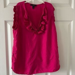 J. Crew fuchsia silk Blouse